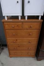 Pine 2 over 4 chest of drawers