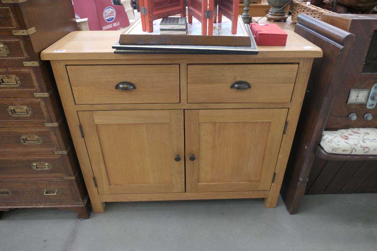 Oak 2 drawer over 2 door sideboard