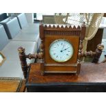 Arts & Crafts style wooden cased clock