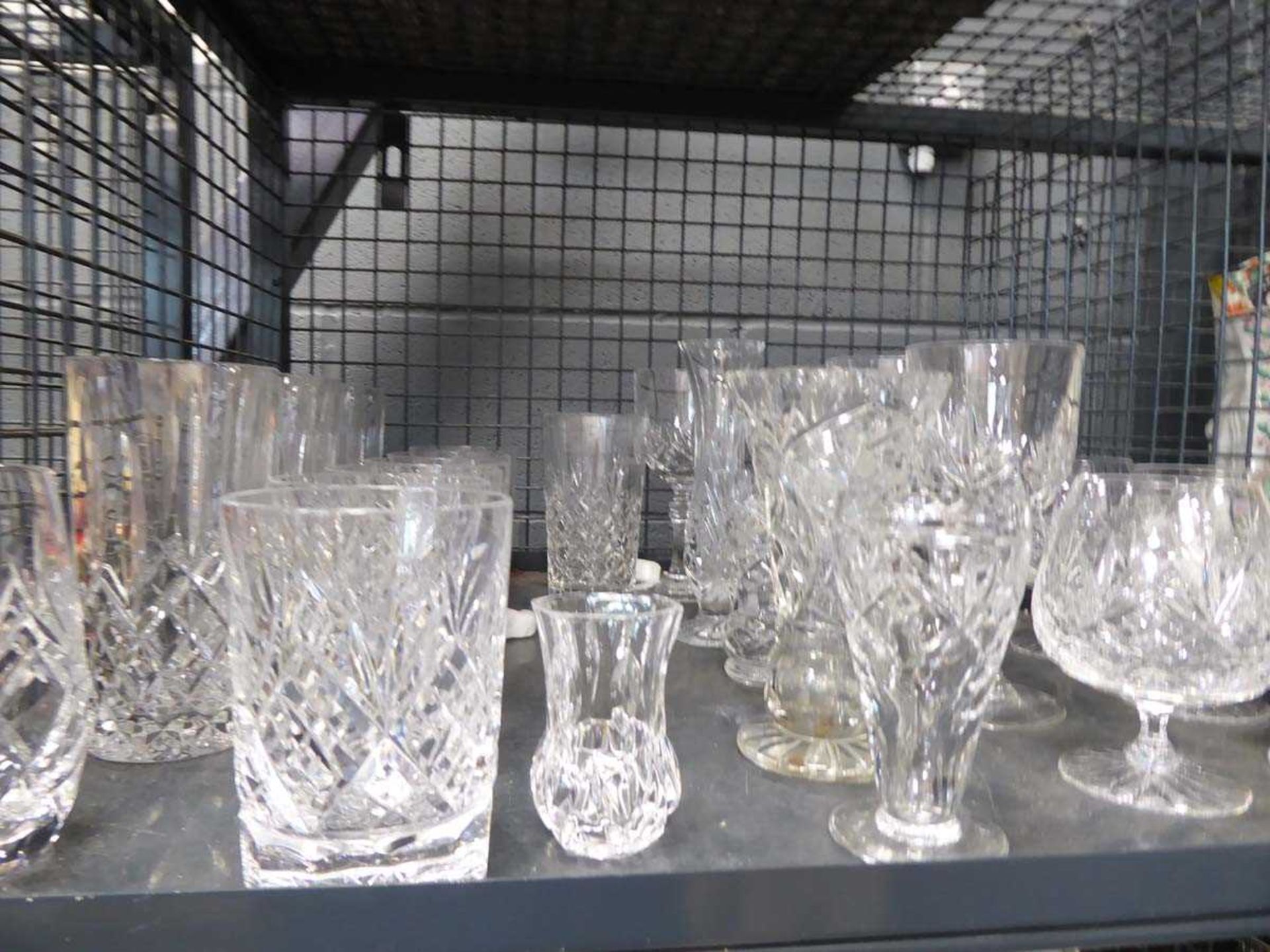 Cage of cut glass glasses