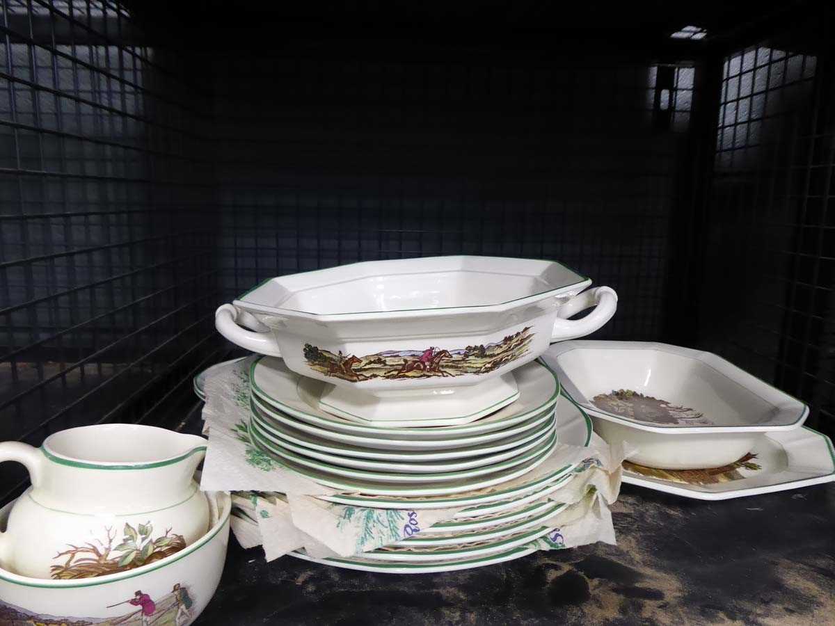 Two cage containing a quantity of Adam's china to include gravy boats, teacups, terrines etc - Image 2 of 2