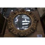 Oval gilt framed mirror