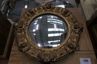 Oval gilt framed mirror