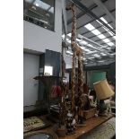 Quantity of wooden giraffe figures