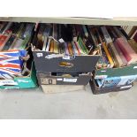 8 assorted boxes of books