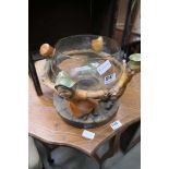 Fish bowl with ceramic Dutch style children