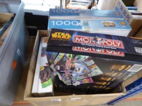 Box of games and jigsaws