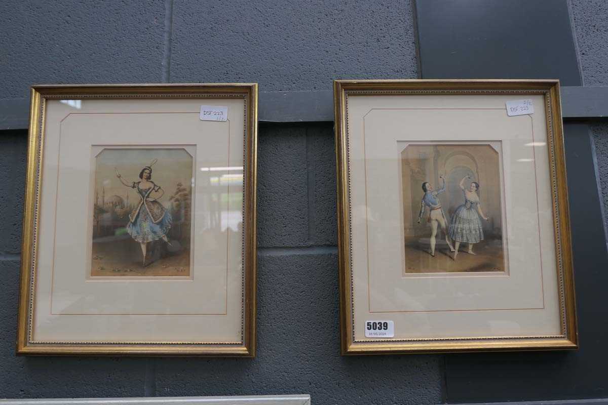 Two framed and glazed pictures of dancers