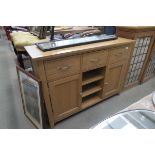 Oak sideboard with 3 doors and 2 drawers