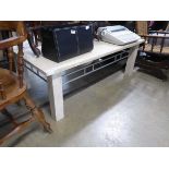 Heavy granite table on granite supports