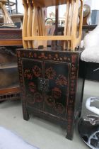 Chinoiserie effect 2 door cupboard