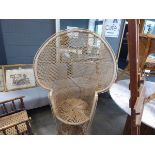 Wicker peacock chair