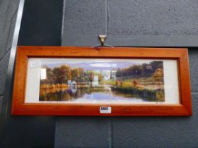 Framed and glazed autumn reflections on Rydal water print