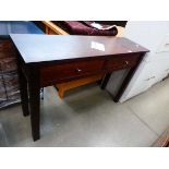 Dark wood hall table with drawers