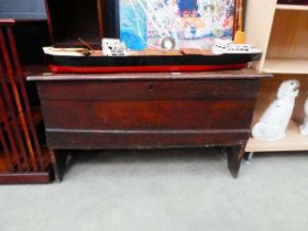 17th/18th century oak hutch Repairs and detached sections.