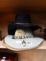 4 cowboy style hats