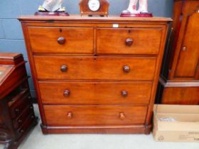 Victorian walnut chest of 2 over 3 drawers
