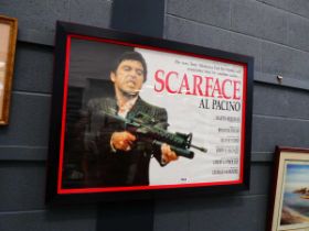 Framed and glazed Scarface movie poster