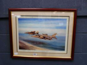 RAF signed print entitled "The Longest Minute"
