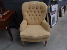 Button back armchair