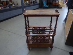 Victorian walnut Canterbury