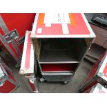 +VAT Red flight case with removable doors, front and back, size approx. 690x510x940mm