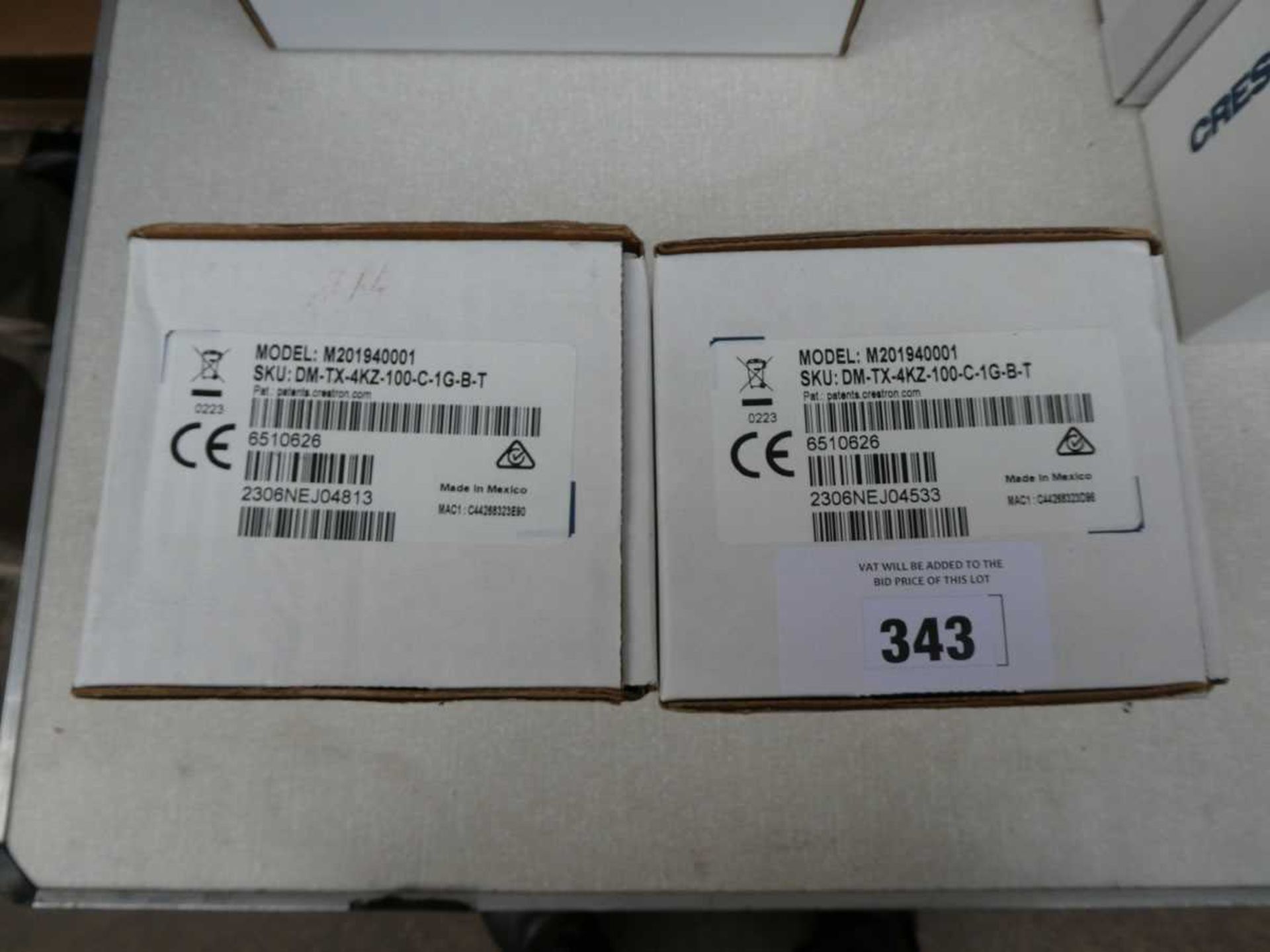 +VAT 2 Crestron DMTX-4KZ-100C-1GBT wall plate transmitters - Image 5 of 5