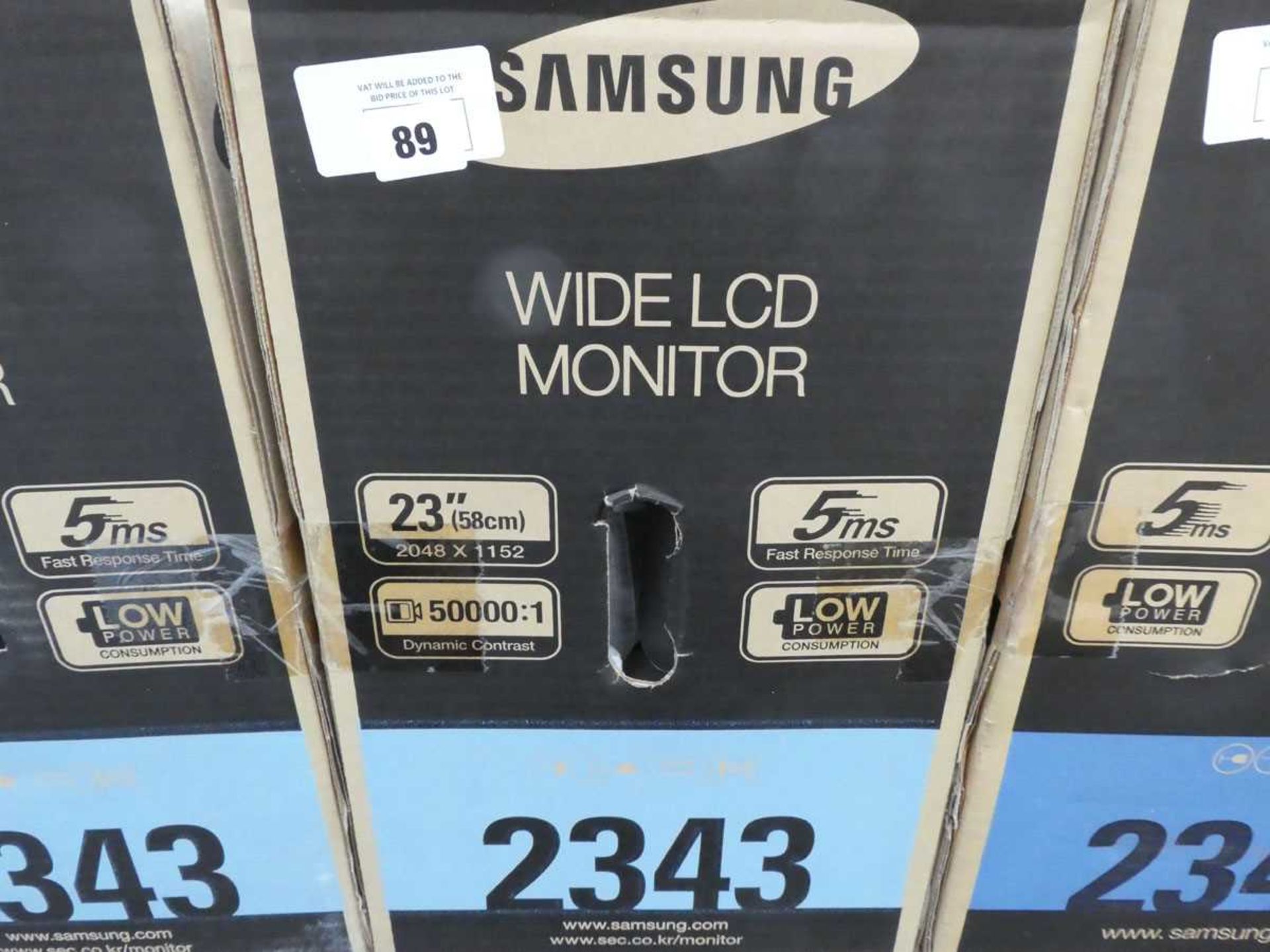 +VAT Samsung 23" LCD VGA and DVI monitor in box