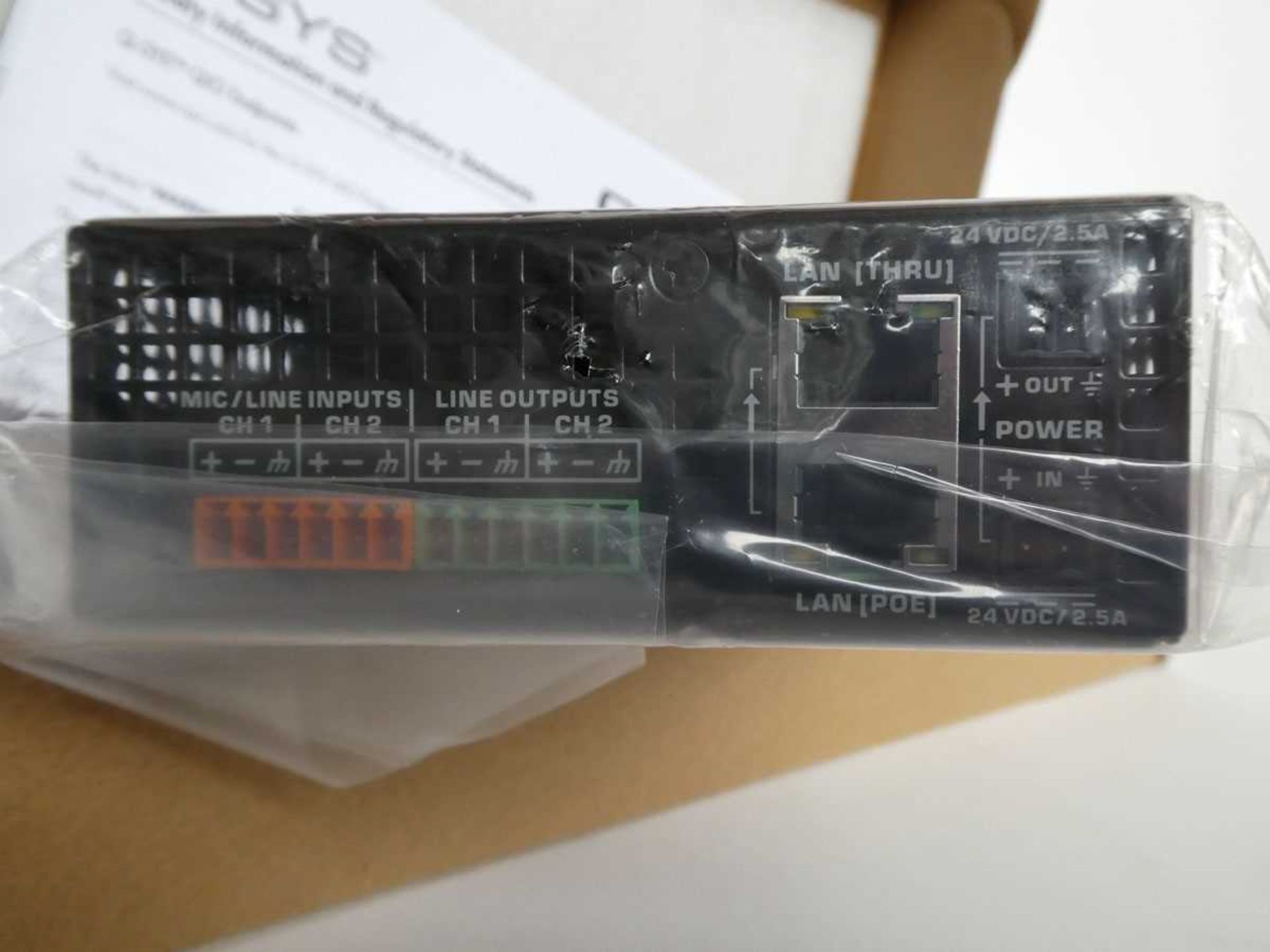 +VAT QSC QIO-ML2X2 Network Mic/Line I/O expander unit in box