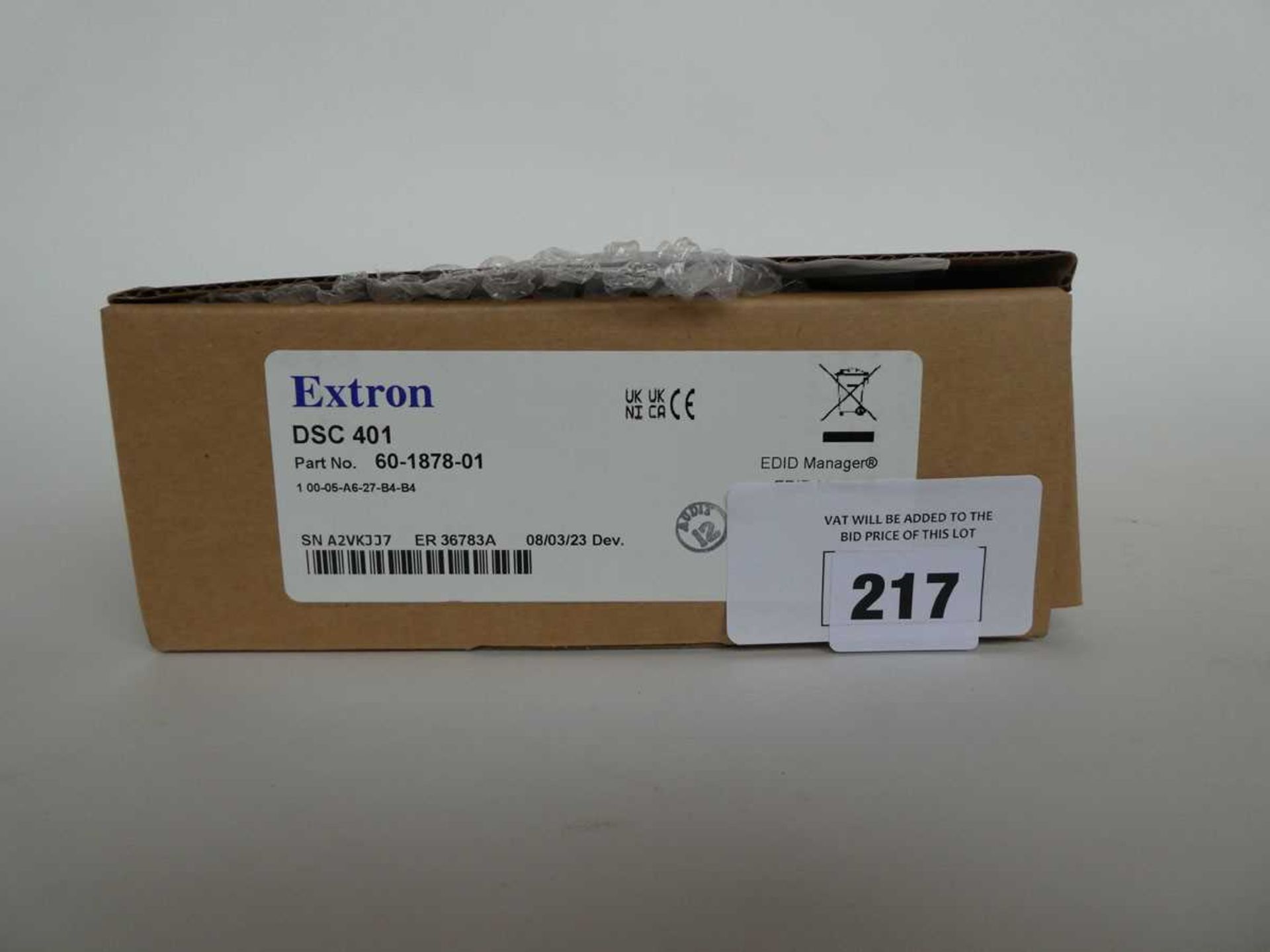 +VAT Extron DSC 401 HDMI to HDMI scaler in box with power supply - Image 4 of 4