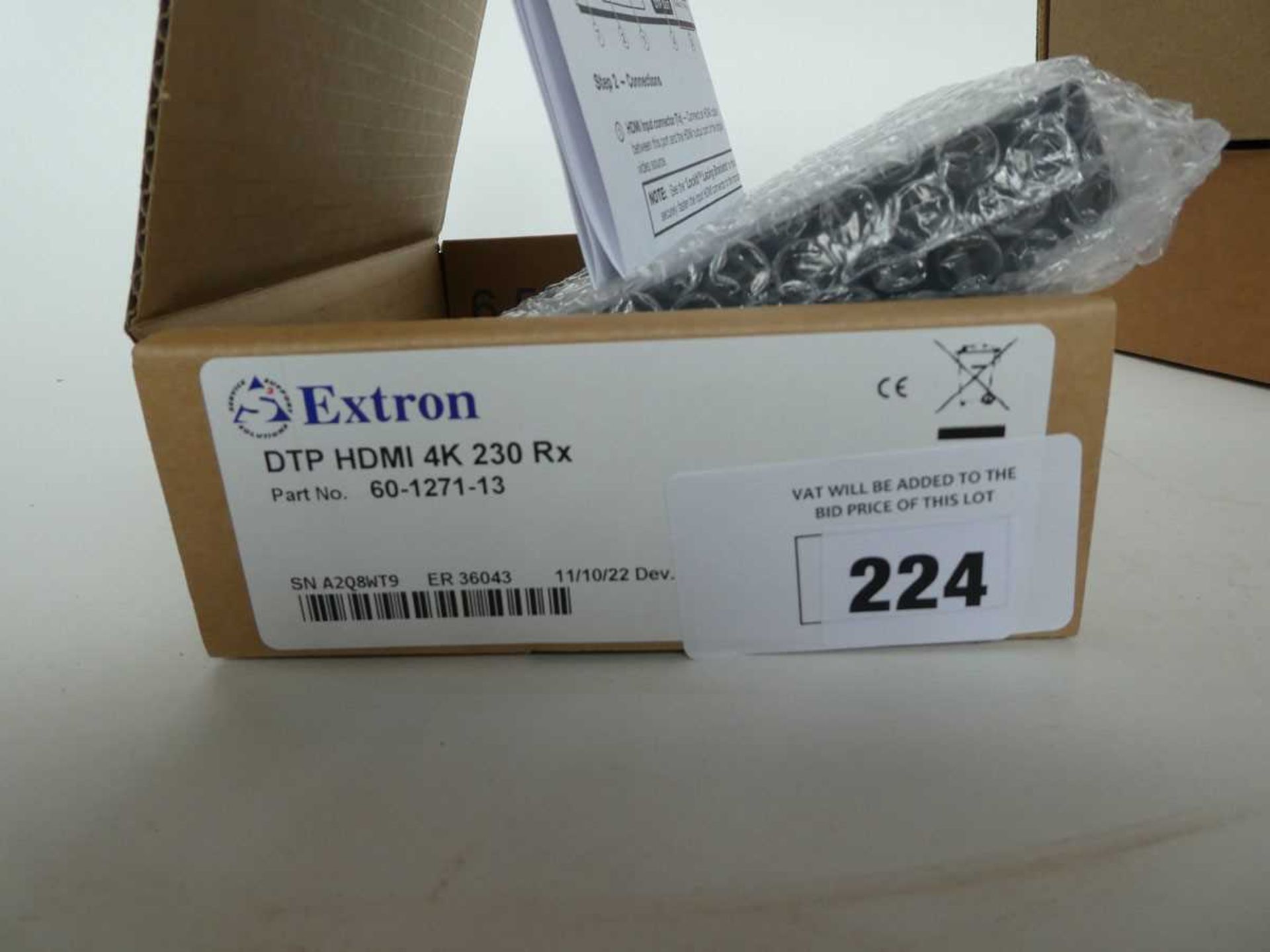 +VAT Extron DTP HDMI 4K 230 RX receiver with box and instructions