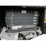 +VAT 8 rack mounted units including TV One CS650A dual scan converter, Extron SW6 audio switcher,