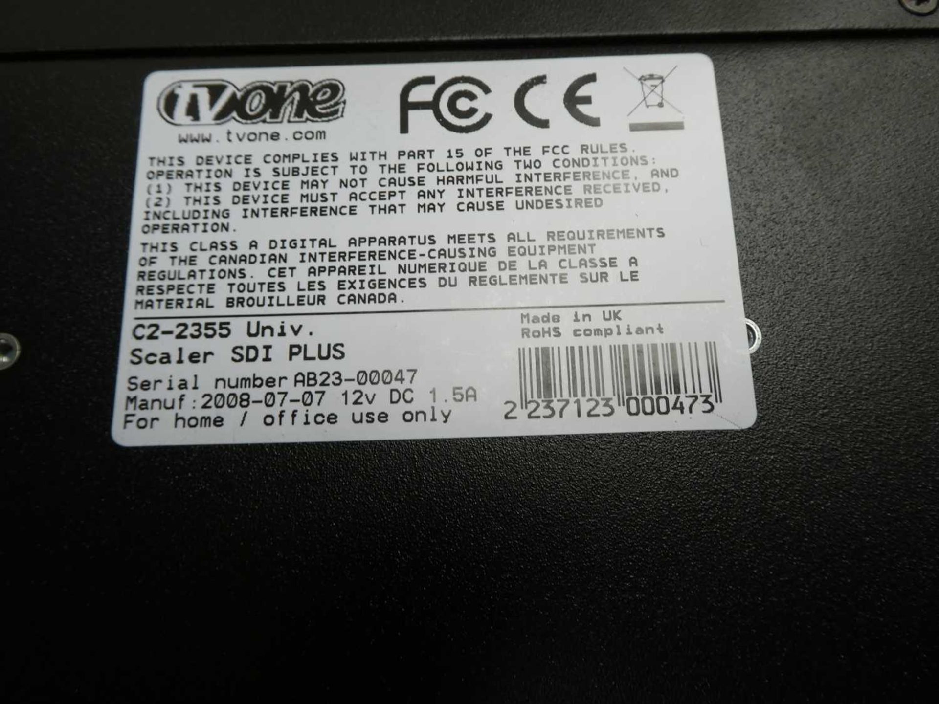 +VAT TVone C2-2355 Universal Scaler SDI plus with psu & box - Image 4 of 4