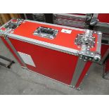 +VAT Double ended red padded flight case