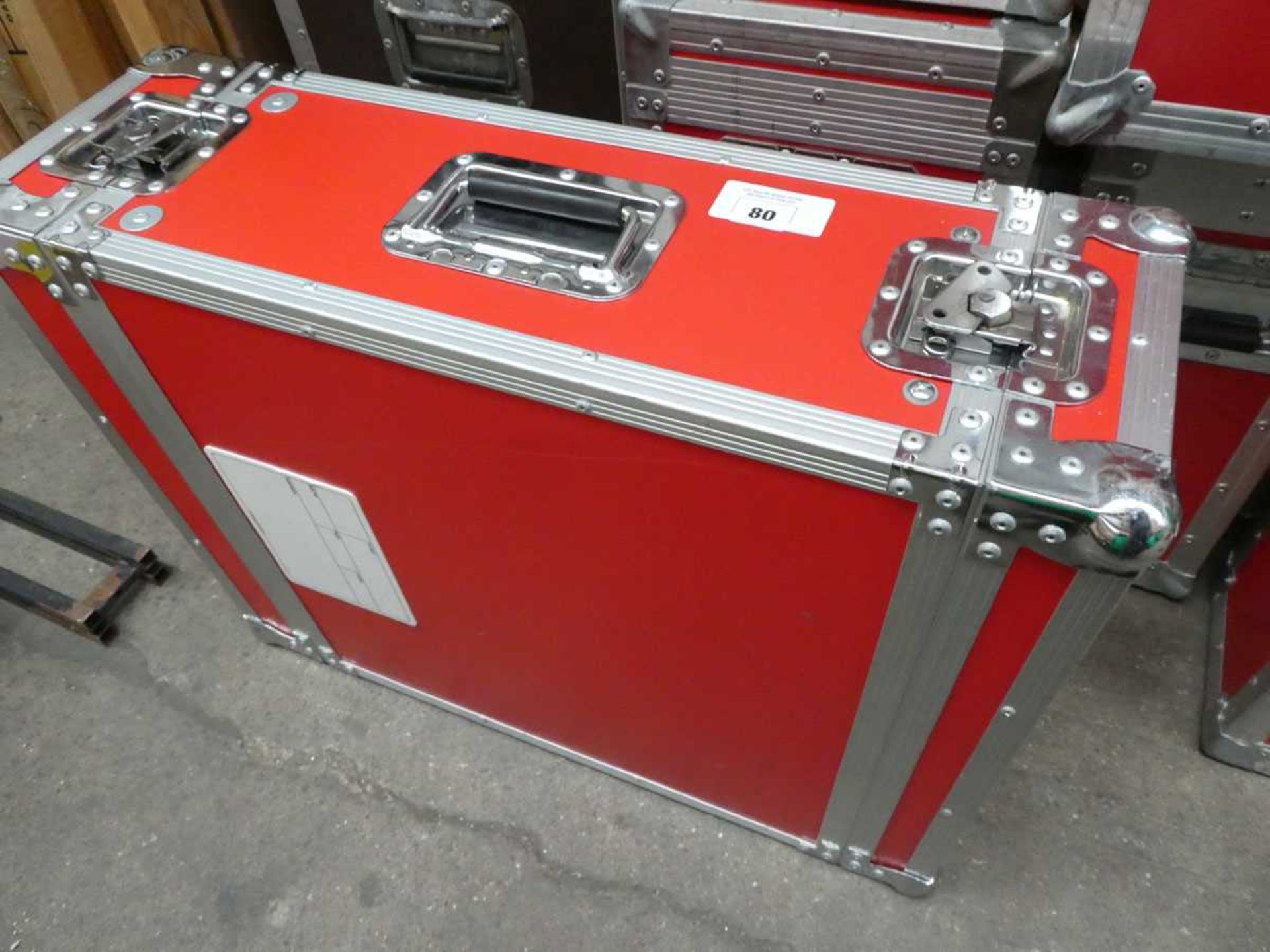 +VAT Double ended red padded flight case