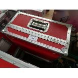 +VAT 2 red padded flight cases