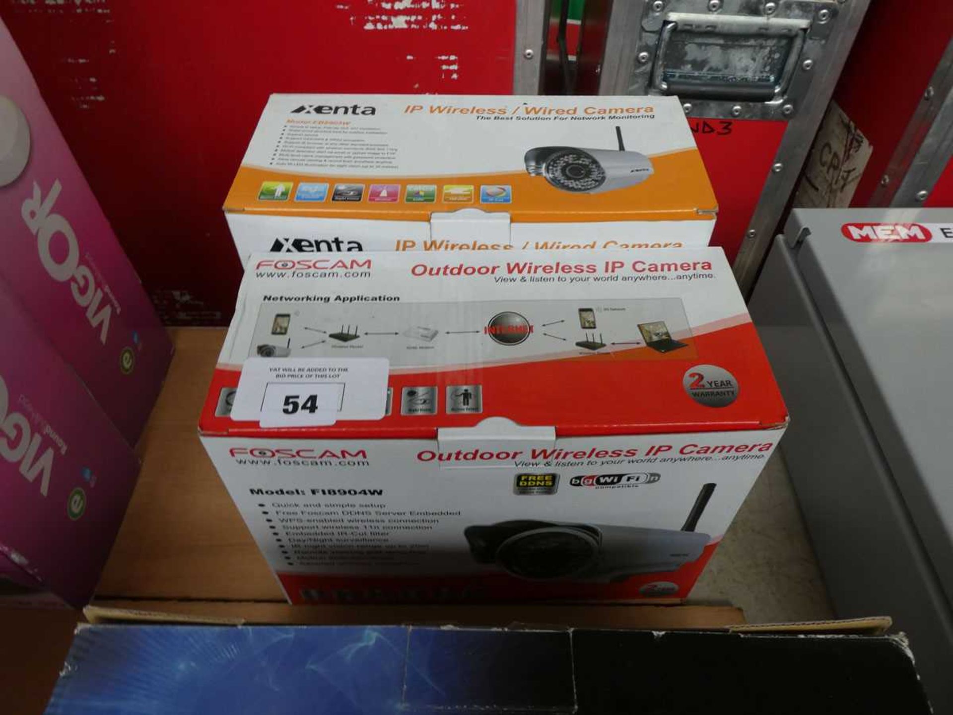 +VAT 2 boxed wireless IP cameras