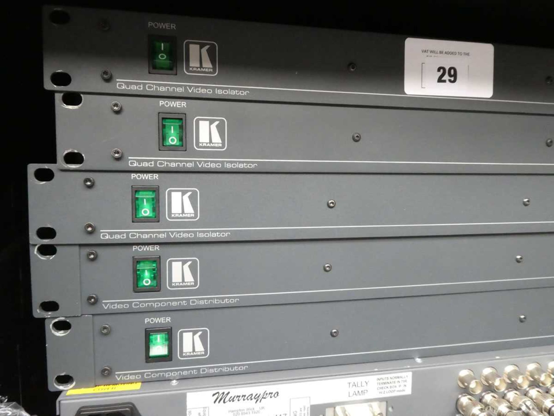 +VAT 8 rack mounted units including TV One CS650A dual scan converter, Extron SW6 audio switcher, - Bild 2 aus 3