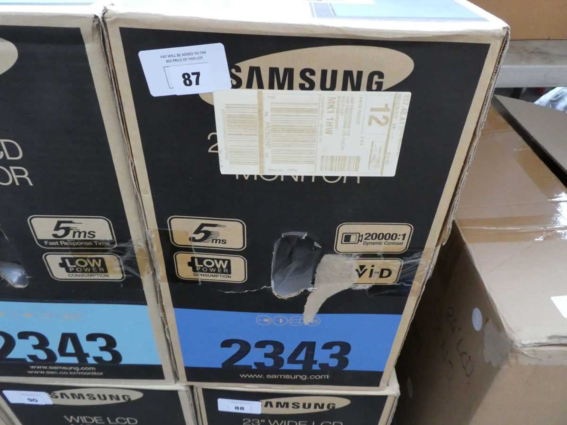 +VAT Samsung 23" LCD VGA and DVI monitor in box - Image 2 of 2