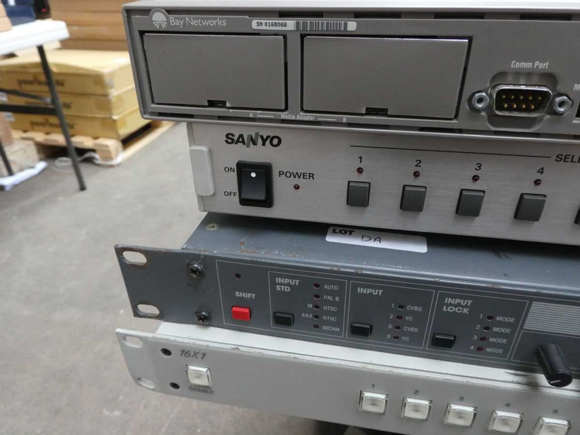 +VAT 4 units, 1 Leitch 16X1 switch, 1 G2 Multistandard time based corrector, 1 Sanyo Quad conpressor - Image 3 of 3