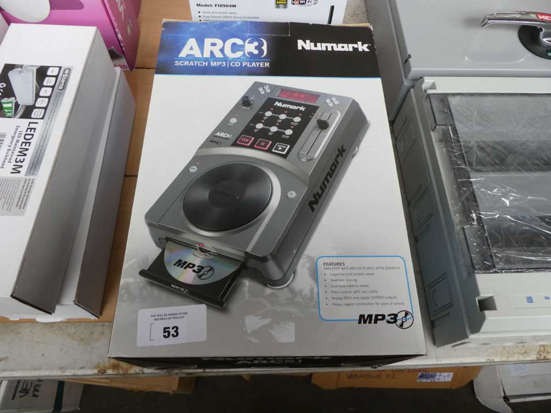 +VAT Numark ARC3 scratch MP3 CD player with box