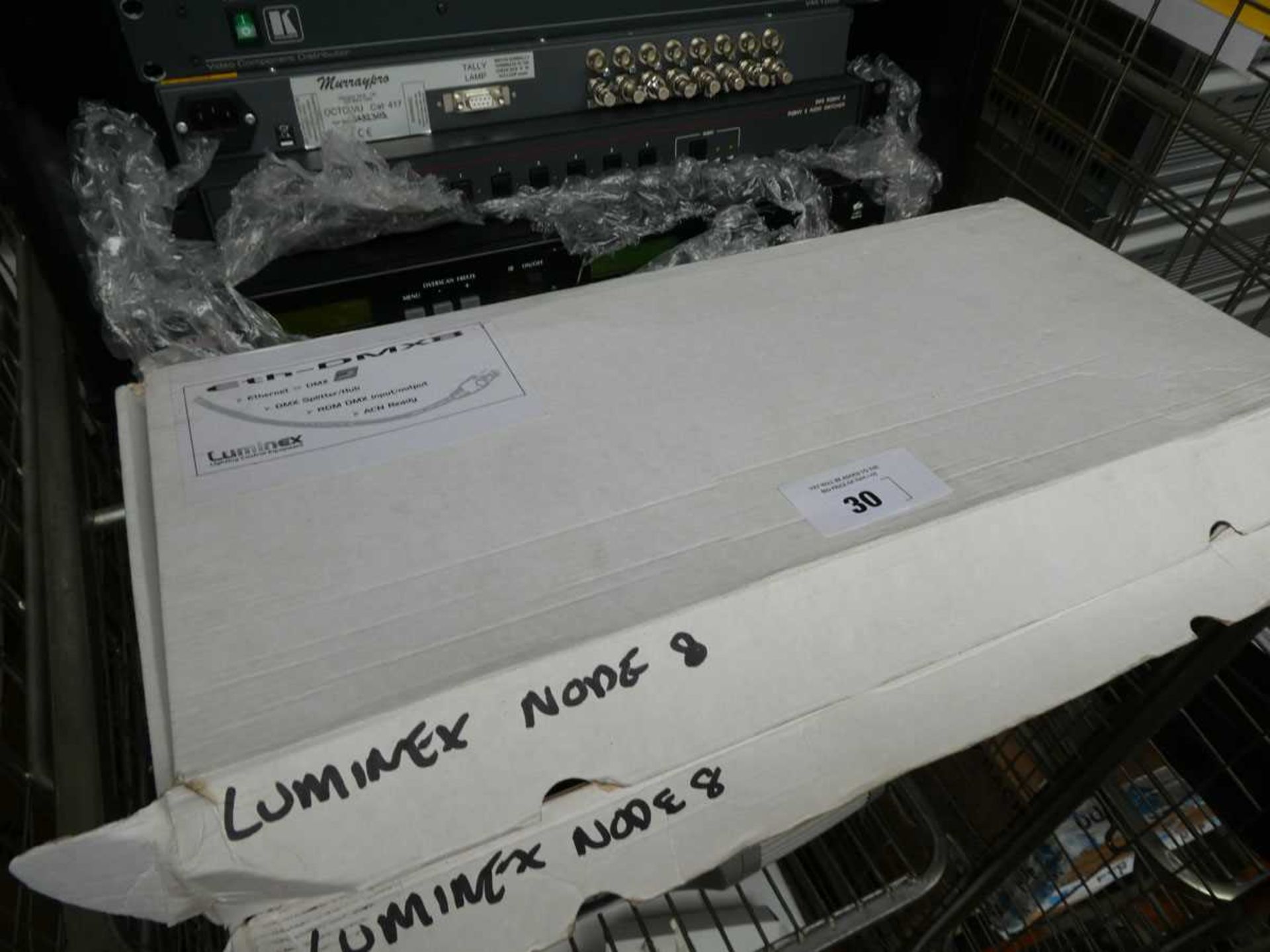+VAT 2 Luminex DMX8 splitter hubs with boxes
