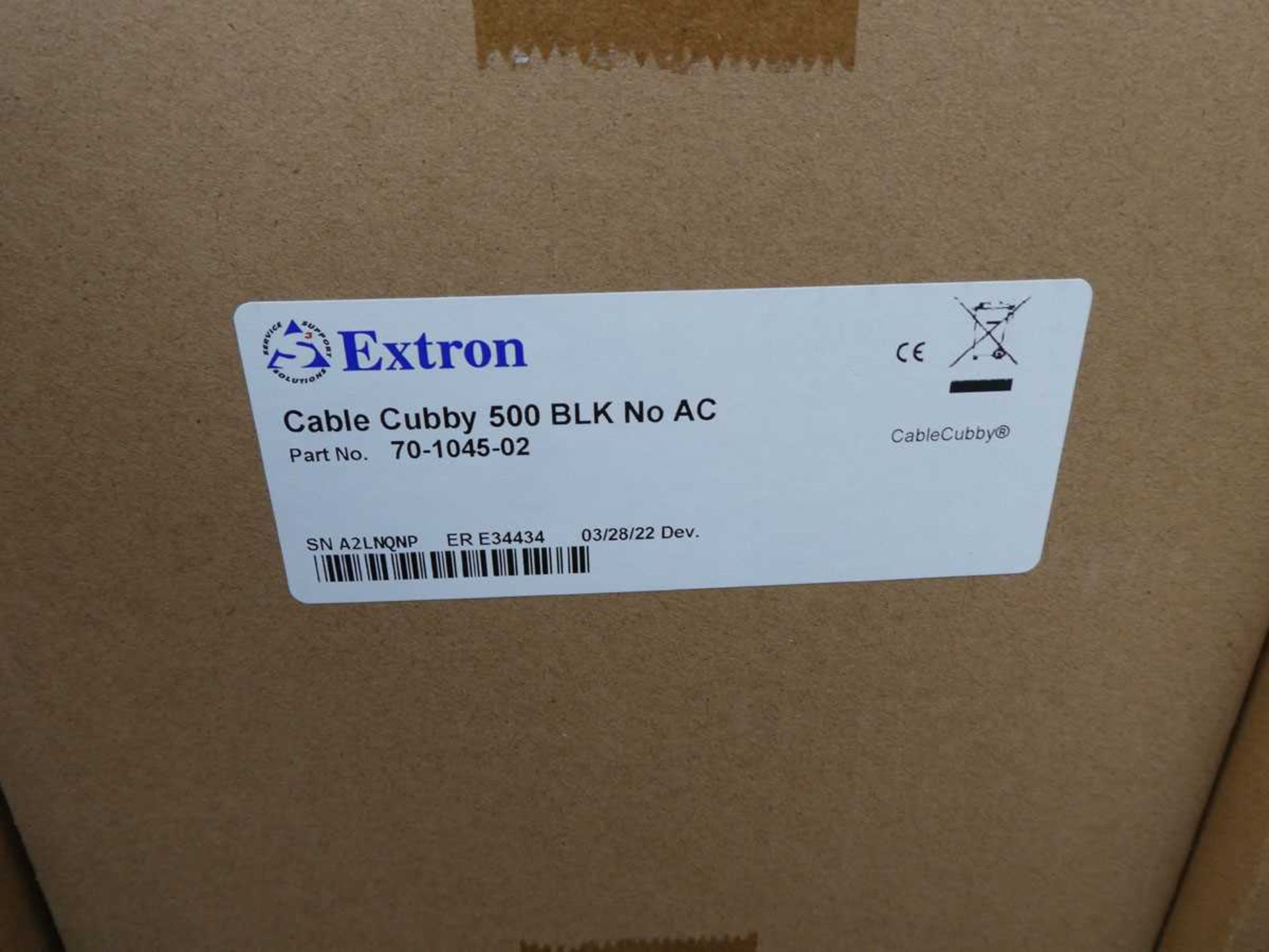 +VAT 32 Extron boxed cable cubby 500BLK, no AC - Image 2 of 3