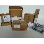 +VAT Mixed lot of 5 boxes including C2G HDMI Inline extender, Crestron USB rapid charging module,
