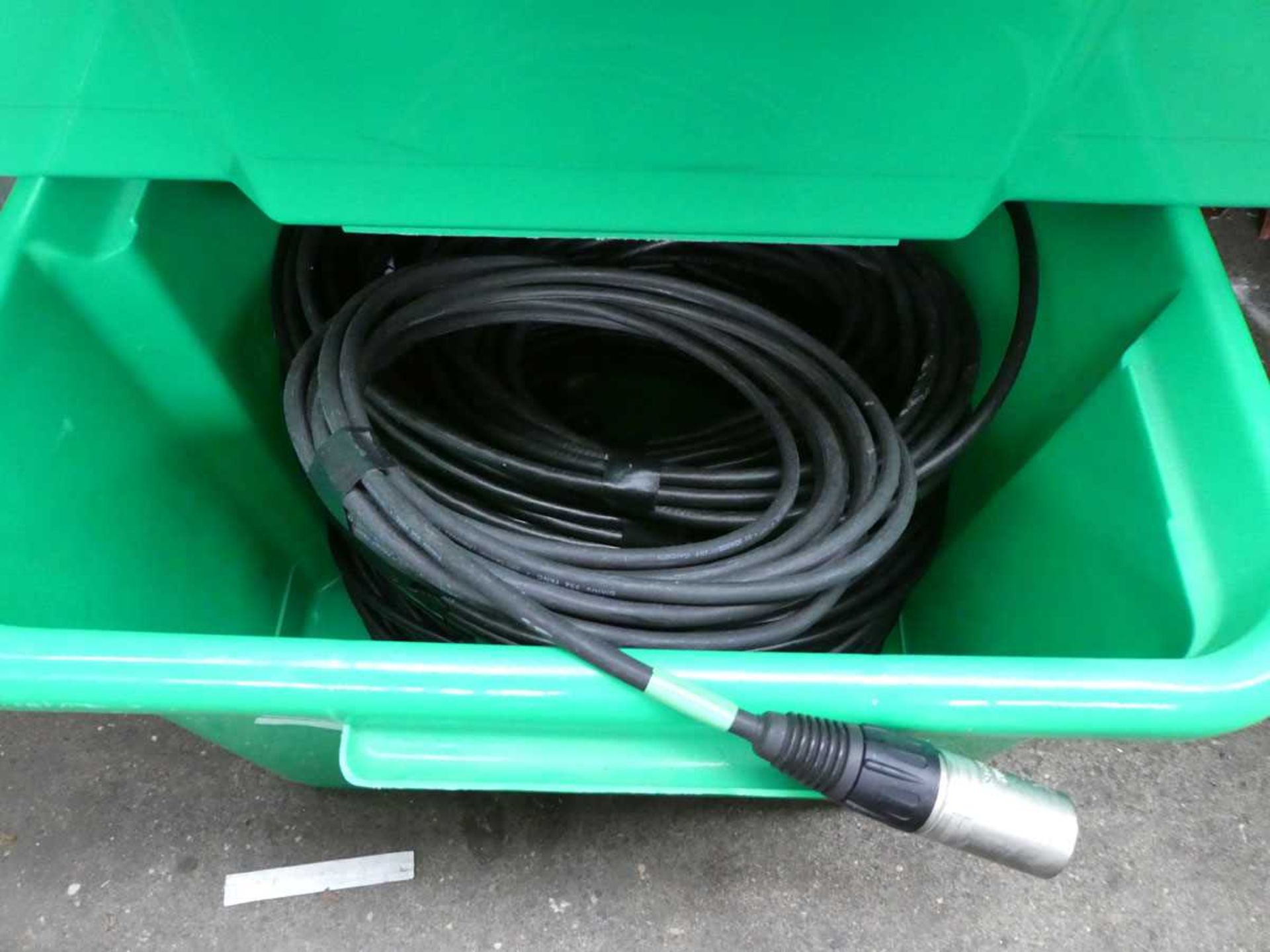 +VAT 2 green trays including power leads and cables - Image 3 of 3
