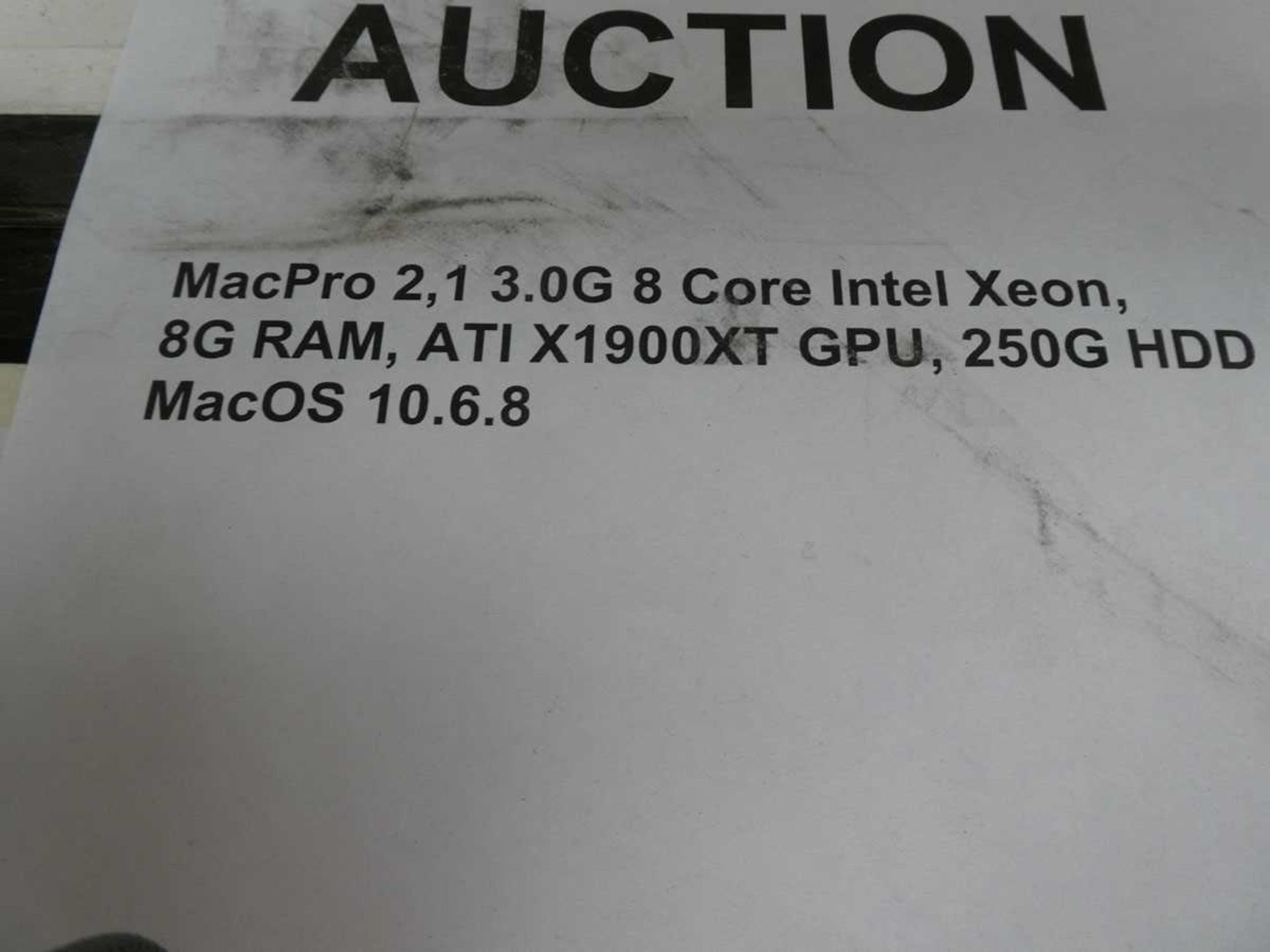 +VAT Apple Mac Pro 2.1 3.0G 8 Core intel Xeon with 8gb RAM, 250GB HDD and box - Image 2 of 2