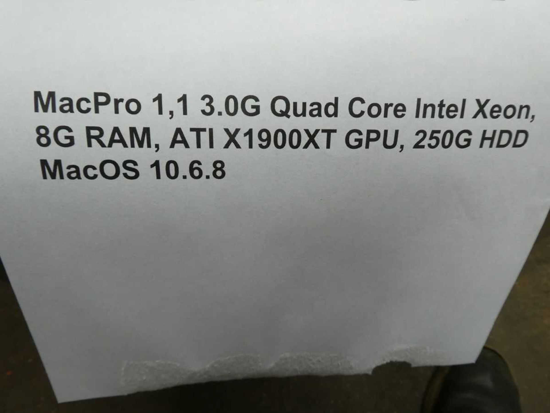 +VAT Apple Mac Pro 1.1 3.0G Quad Core Intel Xeon - Image 2 of 3