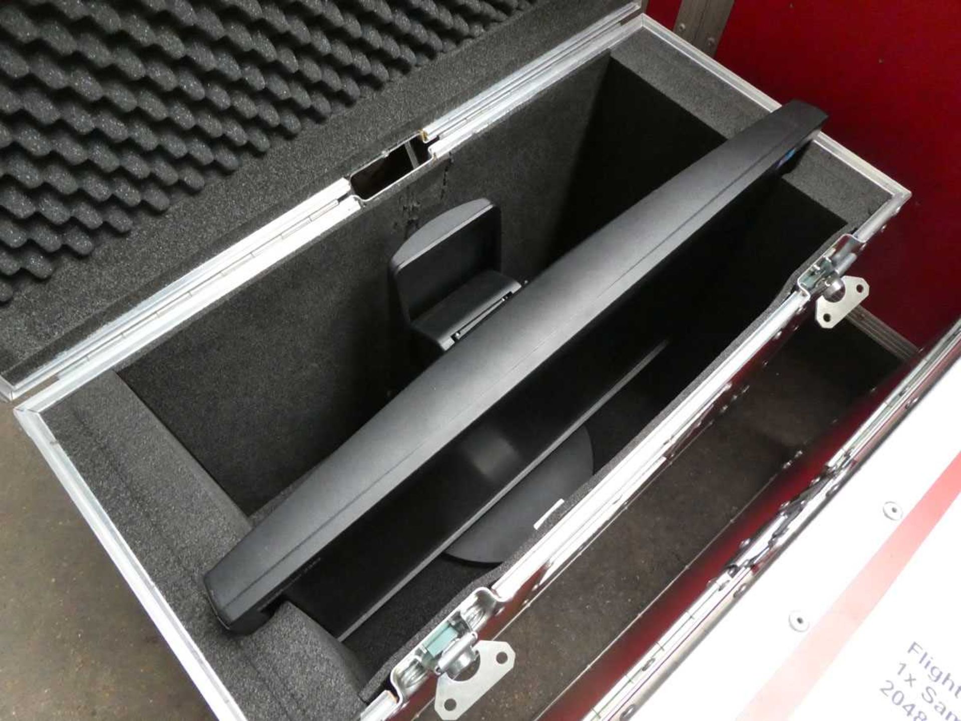 +VAT Red flight case containing Samsung 23" LCD monitor - Image 3 of 3