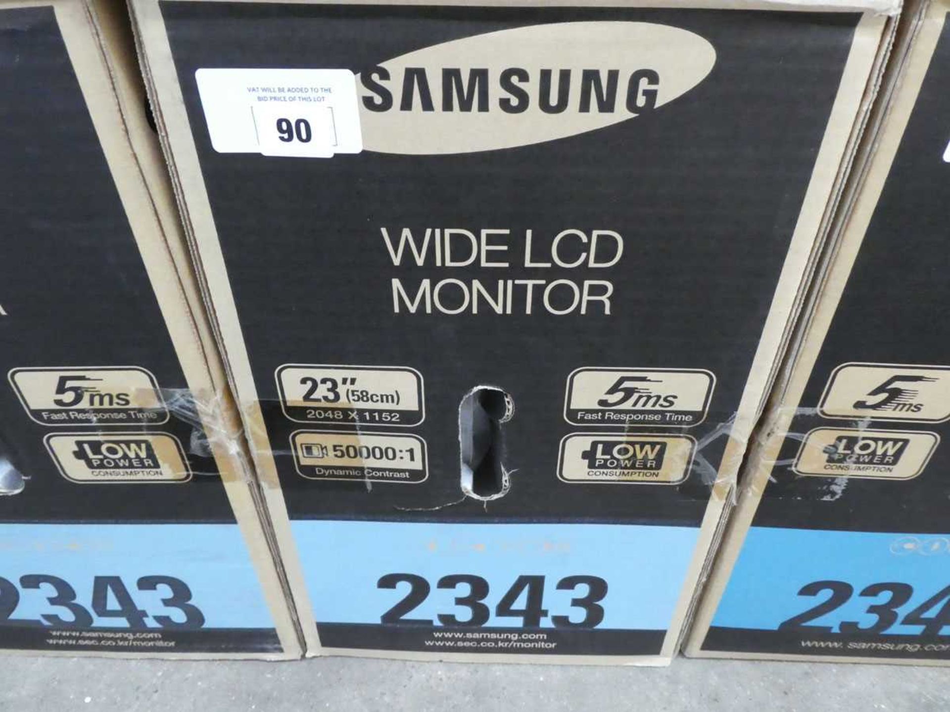 +VAT Samsung 23" LCD VGA and DVI monitor in box