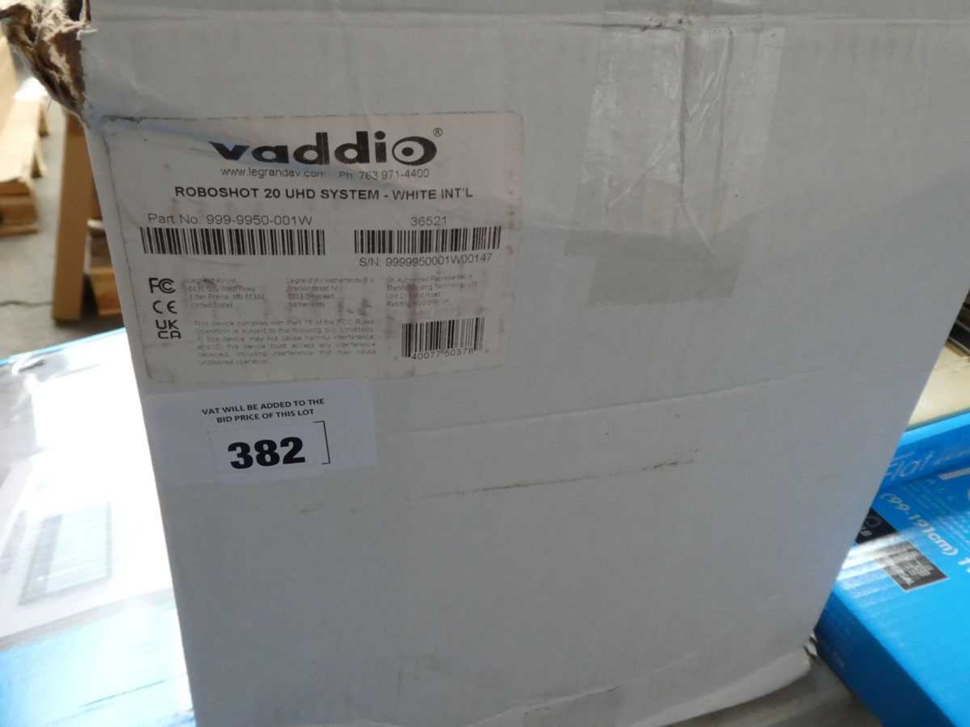 +VAT Vaddio RoboSHOT20 camera in box & Vaddio Onelink HDMI receiver 998-1105-043 with 48 DC power - Image 4 of 5